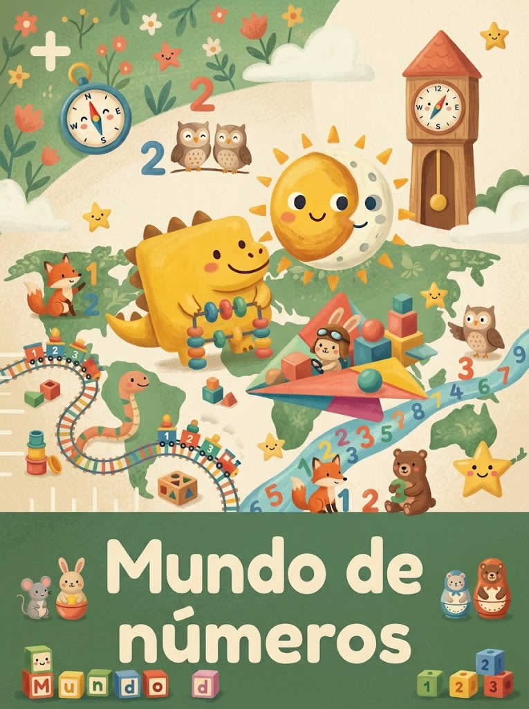 Portada de la cartilla Mundo de números, para grado 3 de primaria